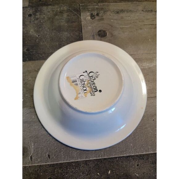 Gibson white blue snowflake Xmas plate Bowl decor - Picture 3 of 4